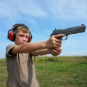 kid child shooting gun pistol